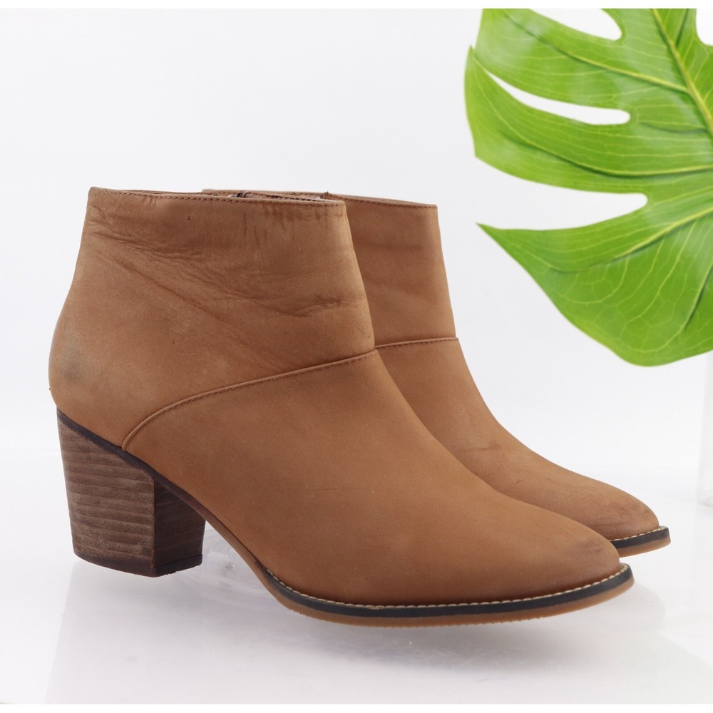 Blondo Womens Nelli Boots Size‎ 10 M Waterproof Brown Leather Block Heel Booties